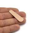 Boho Earring Finding, 1 Rose Gold Plated Geometric Boho Blanks With 1 Hole, Earring Findings (44x13x8x1mm) N0148