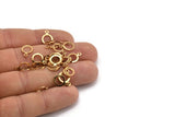 Gold Circle Charm, 50 Gold Plated Brass Circle Charms, Findings (8mm) Brs 93 A0533 Q0378