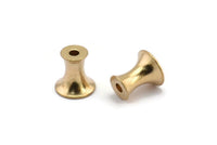 Brass Industrial Finding, 24 Raw Brass Industrial Spacer Beads, Findings (10x7mm) D1249