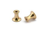 Brass Industrial Finding, 24 Raw Brass Industrial Spacer Beads, Findings (10x7mm) D1249