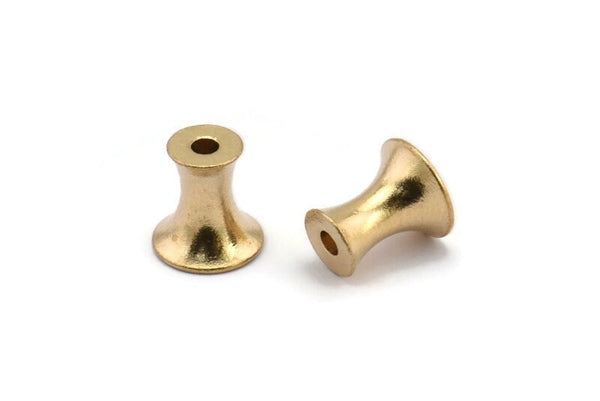 Brass Industrial Finding, 24 Raw Brass Industrial Spacer Beads, Findings (10x7mm) D1249