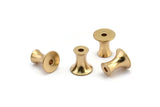 Brass Industrial Finding, 24 Raw Brass Industrial Spacer Beads, Findings (10x7mm) D1249