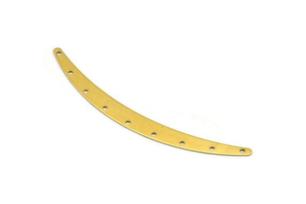 Brass Choker Finding, 12 Raw Brass Choker Findings With 9 Holes (80x7x0.60mm) B0040