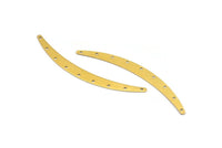 Brass Choker Finding, 12 Raw Brass Choker Findings With 9 Holes (80x7x0.60mm) B0040