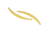 Brass Choker Finding, 12 Raw Brass Choker Findings With 9 Holes (80x7x0.60mm) B0040