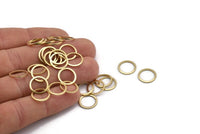 Brass Connector Rings - 50 Raw Brass Connector Rings (12mm) B0119