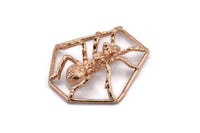Rose Gold Plated Ant Pendant, 1 Rose Gold Plated Ant Pendants, Animal Jewelry (40x36mm) N0354 Q0089