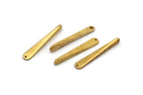 Hammered Bar Pendant, 5 Raw Brass Hammered Bar Pendants With 2 Holes, Earring Drops (31x5mm) BS 1811