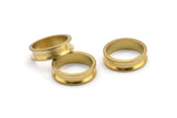 Brass Channel Ring - Raw Brass Channel Ring Settings (15mm) N0480