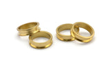 Brass Channel Ring - Raw Brass Channel Ring Settings (15mm) N0480