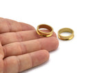 Brass Channel Ring - Raw Brass Channel Ring Settings (15mm) N0480