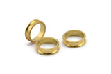 Brass Channel Ring - Raw Brass Channel Ring Settings (15mm) N0480