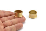 Brass Channel Ring - Raw Brass Channel Ring Settings (19mm) N0479