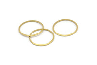 24mm Circle Connectors - 50 Raw Brass Circle Connectors (24x1x1mm) Bs 1092
