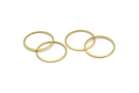 24mm Circle Connectors - 50 Raw Brass Circle Connectors (24x1x1mm) Bs 1092