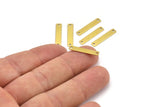 Brass Rectangle Connector, 100 Raw Brass Rectangle Connector Charms Geometric Findings With 2 Holes (20x4mm) Brs 657 A0270