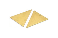 Brass Triangle Pendant, 6 Raw Brass Triangle Charms With 1 Hole, Earrings, Findings (32x27x1mm) D0675