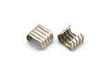 8mm Crimp End, 20 Antique Silver Plated Brass Crimp Findings Without Holes (8x7mm) A0146 H0524