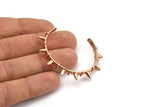 Rose Gold Spike Pendant, 1 Rose Gold Plated Spike Pendants with 2 Holes, Jewelry Findings (103x6.5x5x1.7mm) V038 Q0251