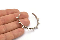 Antique Silver Spike Pendant, 2 Antique Silver Plated Spike Pendants with 2 Holes, Jewelry Findings (103x6.5x5x1.7mm) V038 H0290