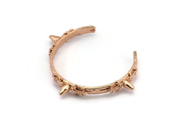 Textured Charm, 1 Rose Gold Plated Textured Charms, Pendant Findings with 2 Holes (103x7x4.5x1.4mm) V039 Q0250