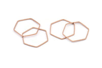 Altıgen Yüzük Tılsımı, 12 Gül Altın Kaplama Pirinç Altıgen Şekilli Yüzük Tılsımı (22x0,80 mm) BS 1176 Q0485