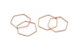 Altıgen Yüzük Tılsımı, 12 Gül Altın Kaplama Pirinç Altıgen Şekilli Yüzük Tılsımı (22x0,80 mm) BS 1176 Q0485