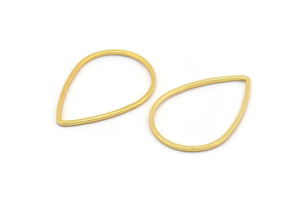 Altın Damla Konnektörü, 12 Altın Kaplama Pirinç Damla Konnektörü (17x25x0,8 mm) BS 1136 Q0639