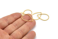 Altın Damla Konnektörü, 12 Altın Kaplama Pirinç Damla Konnektörü (17x25x0,8 mm) BS 1136 Q0639
