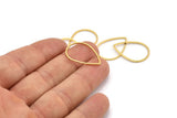 Altın Damla Konnektörü, 12 Altın Kaplama Pirinç Damla Konnektörü (17x25x0,8 mm) BS 1136 Q0639