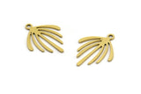 Brass Fringed Charm, 24 Raw Brass Fringed Charms With 1 Loop (18x14x0.60mm) A3192