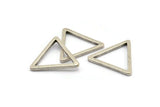 Gümüş Üçgen Charm - 6 Antik Gümüş Kaplama Üçgen Charm (27x2mm) D0014 H0385