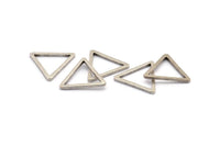Gümüş Üçgen Charm - 6 Antik Gümüş Kaplama Üçgen Charm (27x2mm) D0014 H0385