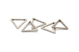 Gümüş Üçgen Charm - 6 Antik Gümüş Kaplama Üçgen Charm (27x2mm) D0014 H0385