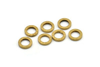 Pirinç Daire Bağlantı Parçası, Roma Rakamlı 12 Ham Pirinç Daire Bağlantı Parçası, Pirinç Takılar, Kolye Parçaları (12x2mm) BS 2177