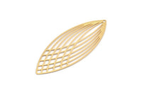 Altın Markiz Tılsımı, 1 Delikli 3 Altın Kaplama Pirinç Markiz Küpe Tılsımı, Kolye Uçları, Küpeler, Bulgular (56x22mm) E027 Q0451