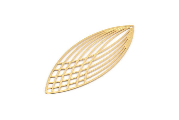 Altın Markiz Tılsımı, 1 Delikli 3 Altın Kaplama Pirinç Markiz Küpe Tılsımı, Kolye Uçları, Küpeler, Bulgular (56x22mm) E027 Q0451