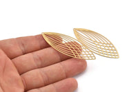 Altın Markiz Tılsımı, 1 Delikli 3 Altın Kaplama Pirinç Markiz Küpe Tılsımı, Kolye Uçları, Küpeler, Bulgular (56x22mm) E027 Q0451