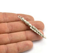 Tribal Sword Pendant, 1 Antique Silver Plated Sword Pendant with Skulls (59x10x6mm) N0193 H0191
