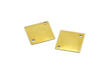 Brass Diamond Connector, 20 Raw Brass Diamond Connectors With 2 Holes, Charms, Findings (13mm) Brs421 A0542