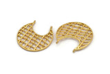 Gold Ethnic Pendant, 1 Gold Plated Brass Ethnic Pendants With 2 Loops (41x2mm) E246 Q0511