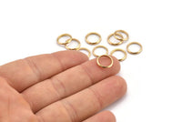 Brass Rings, 50 Raw Brass Round Connectors, Rings (10-11mm) A0234