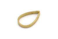 Thick Drop Connector, 12 Raw Brass Drop Earring, Necklace Findings with 2 holes (22x14x2.5mm) BS 2320
