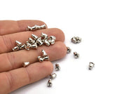 Earring Back Stopper, 100 Silver Tone Earring Back Stopper, Earnest (6x5mm) BS 2155