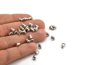 Earring Back Stopper, 100 Silver Tone Earring Back Stopper, Earnest (6x5mm) BS 2155