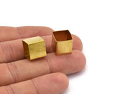 Brass Square Tube - 12 Raw Brass Huge Square Tubes (12x12mm) Bs 1515
