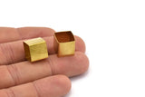 Brass Square Tube - 12 Raw Brass Huge Square Tubes (12x12mm) Bs 1515