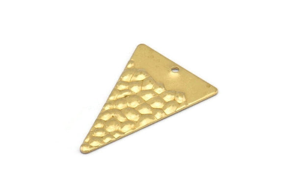 Brass Triangle Charm, 12 Raw Brass Triangle Charms With 1 Hole, Earrings, Findings (29x20x0.60mm) D1029