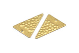 Brass Triangle Charm, 12 Raw Brass Triangle Charms With 1 Hole, Earrings, Findings (29x20x0.60mm) D1029