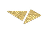 Brass Triangle Charm, 12 Raw Brass Triangle Charms With 1 Hole, Earrings, Findings (29x20x0.60mm) D1029